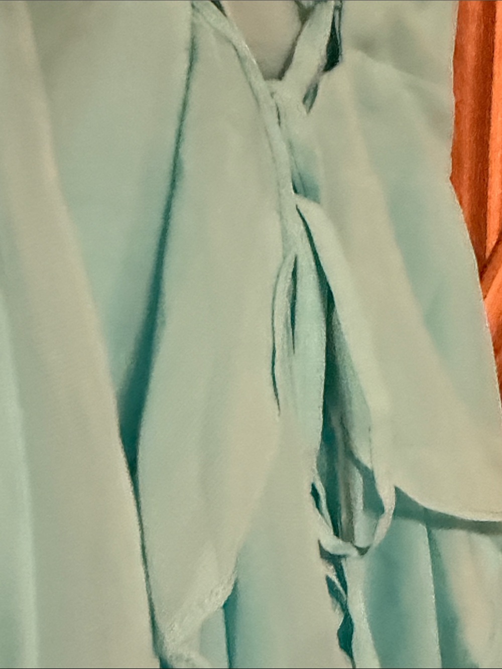 Aqua Ruffle Spaghetti-Strap Mini Dress - Picture 7 of 7